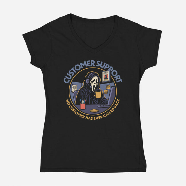 Killer Customer Support-Womens-V-Neck-Tee-Popnotic