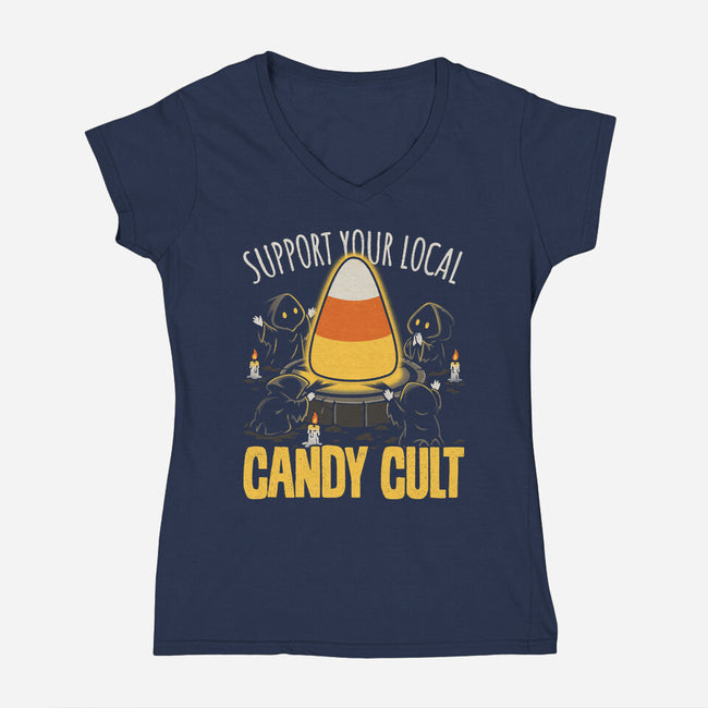 Candy Cult-Womens-V-Neck-Tee-Popnotic