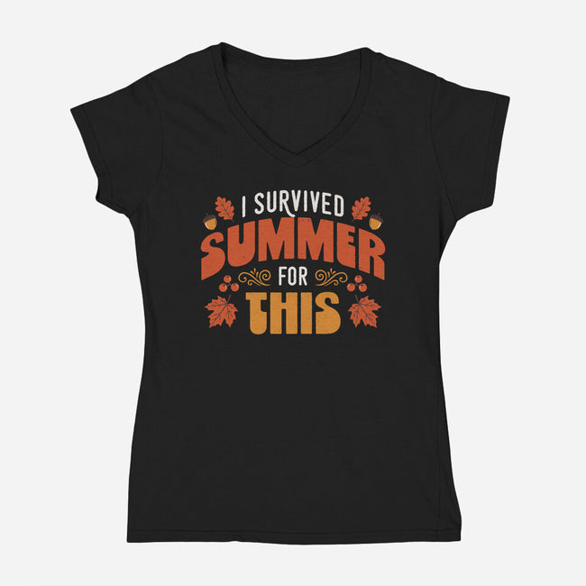 Summer Survivor-Womens-V-Neck-Tee-Popnotic