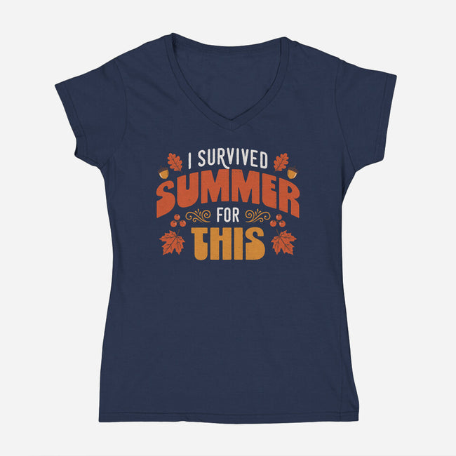 Summer Survivor-Womens-V-Neck-Tee-Popnotic