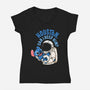 Adopt-A-Pet Alien-Womens-V-Neck-Tee-Xentee