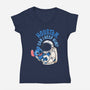 Adopt-A-Pet Alien-Womens-V-Neck-Tee-Xentee