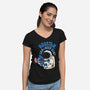 Adopt-A-Pet Alien-Womens-V-Neck-Tee-Xentee