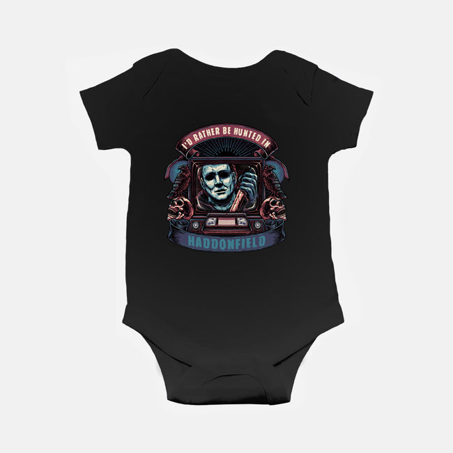 Hunted In Haddonfield-Baby-Basic-Onesie-glitchygorilla