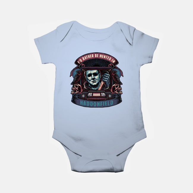 Hunted In Haddonfield-Baby-Basic-Onesie-glitchygorilla