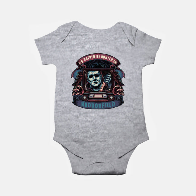 Hunted In Haddonfield-Baby-Basic-Onesie-glitchygorilla