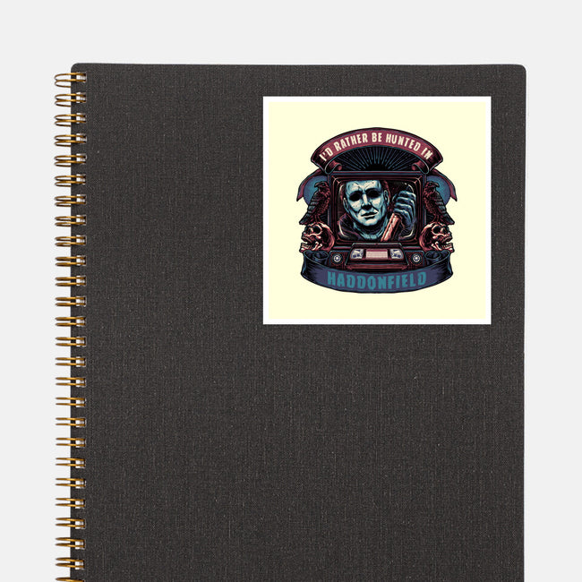 Hunted In Haddonfield-None-Glossy-Sticker-glitchygorilla