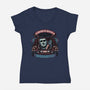 Hunted In Haddonfield-Womens-V-Neck-Tee-glitchygorilla
