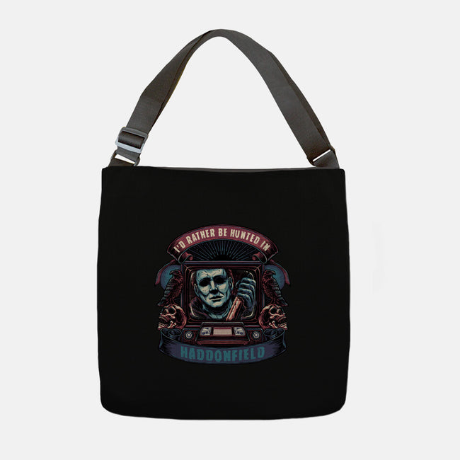 Hunted In Haddonfield-None-Adjustable Tote-Bag-glitchygorilla