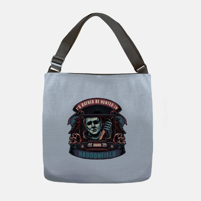 Hunted In Haddonfield-None-Adjustable Tote-Bag-glitchygorilla