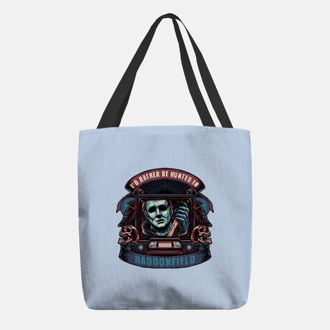Hunted In Haddonfield-None-Basic Tote-Bag-glitchygorilla