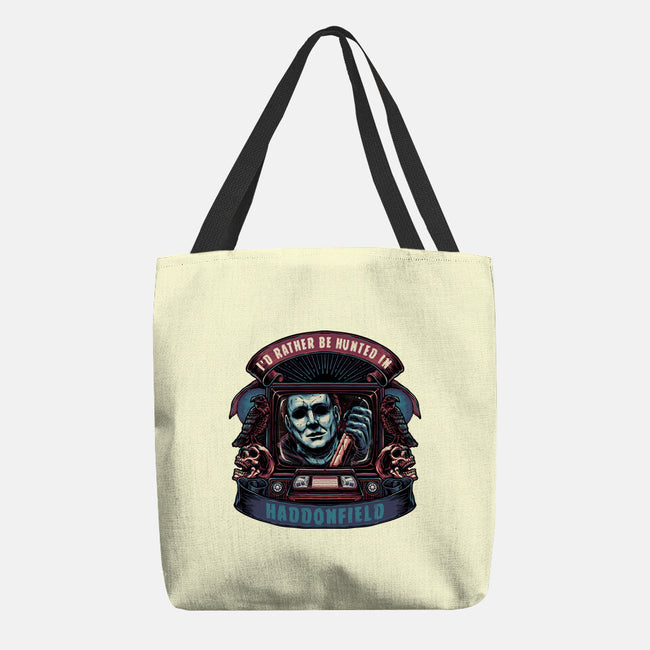 Hunted In Haddonfield-None-Basic Tote-Bag-glitchygorilla