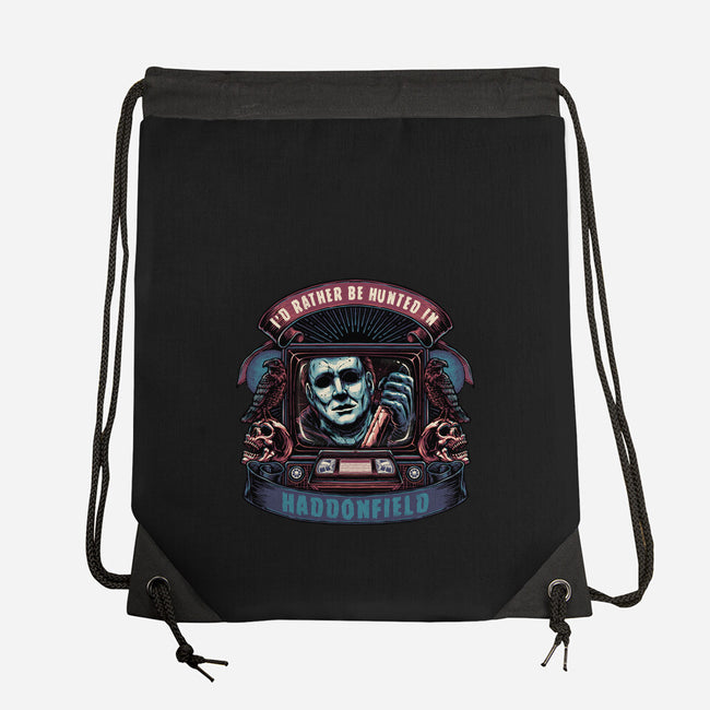 Hunted In Haddonfield-None-Drawstring-Bag-glitchygorilla