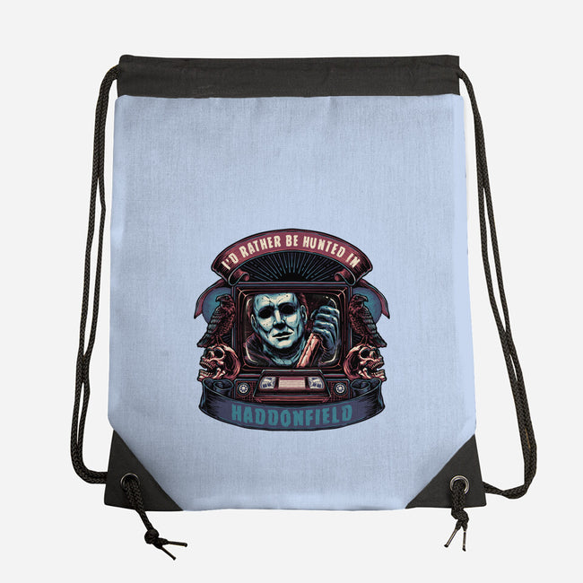 Hunted In Haddonfield-None-Drawstring-Bag-glitchygorilla