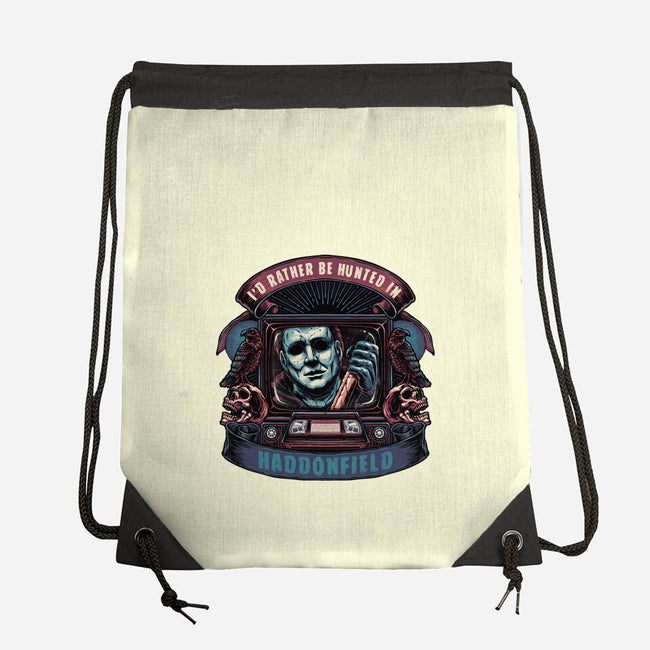 Hunted In Haddonfield-None-Drawstring-Bag-glitchygorilla