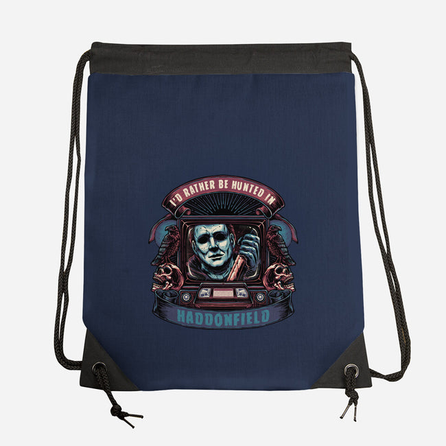 Hunted In Haddonfield-None-Drawstring-Bag-glitchygorilla