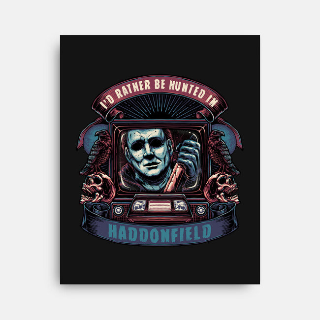 Hunted In Haddonfield-None-Stretched-Canvas-glitchygorilla