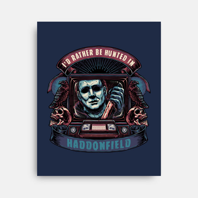 Hunted In Haddonfield-None-Stretched-Canvas-glitchygorilla