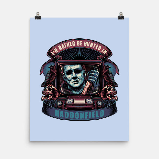 Hunted In Haddonfield-None-Matte-Poster-glitchygorilla