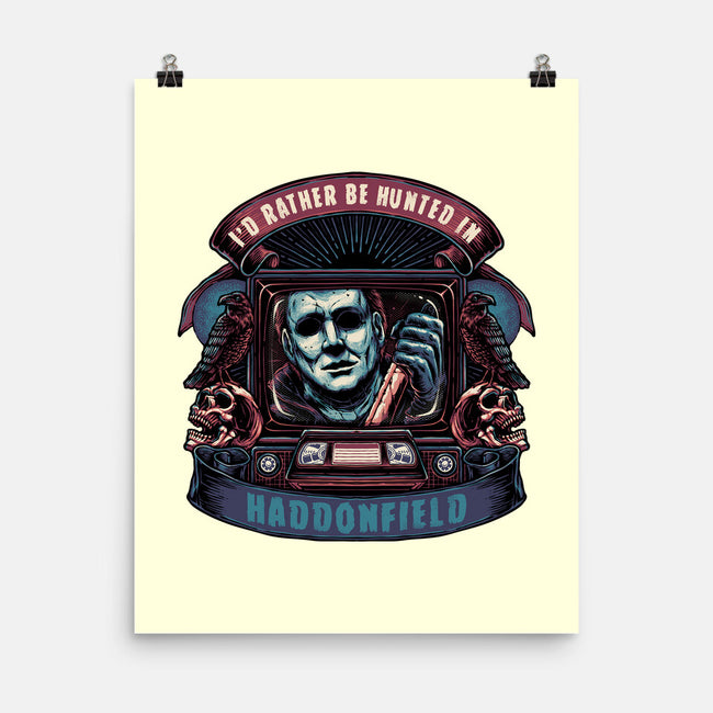 Hunted In Haddonfield-None-Matte-Poster-glitchygorilla