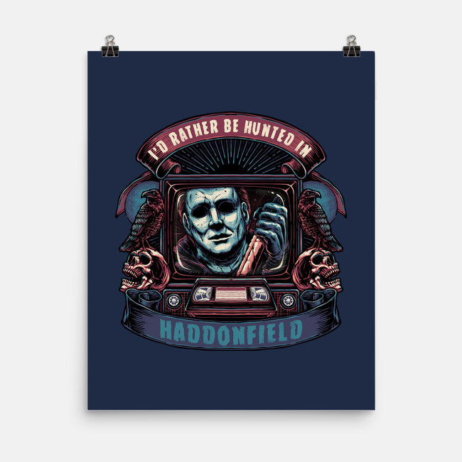 Hunted In Haddonfield-None-Matte-Poster-glitchygorilla
