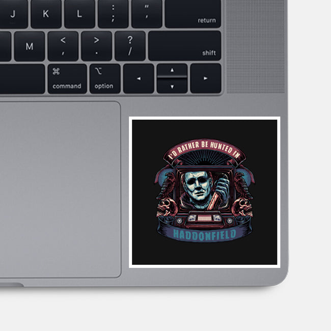 Hunted In Haddonfield-None-Glossy-Sticker-glitchygorilla