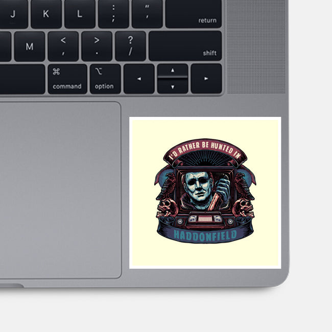 Hunted In Haddonfield-None-Glossy-Sticker-glitchygorilla