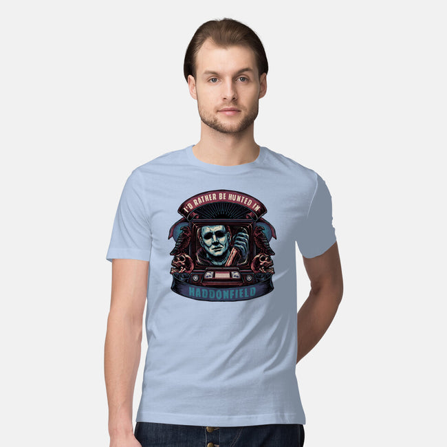 Hunted In Haddonfield-Mens-Premium-Tee-glitchygorilla
