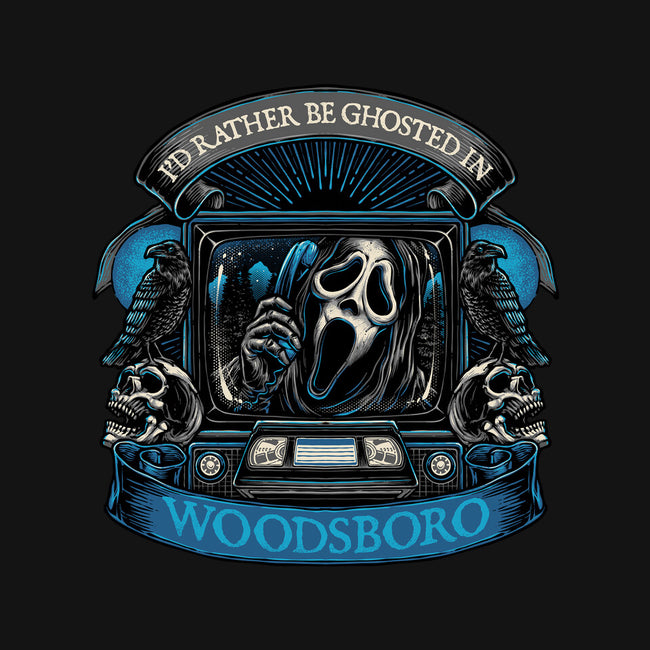 Ghosted In Woodsboro-Womens-Racerback-Tank-glitchygorilla