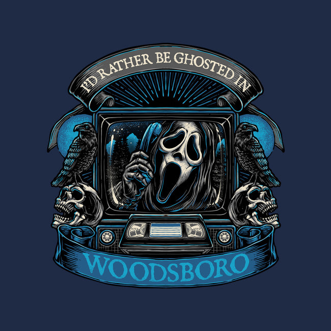 Ghosted In Woodsboro-Mens-Basic-Tee-glitchygorilla