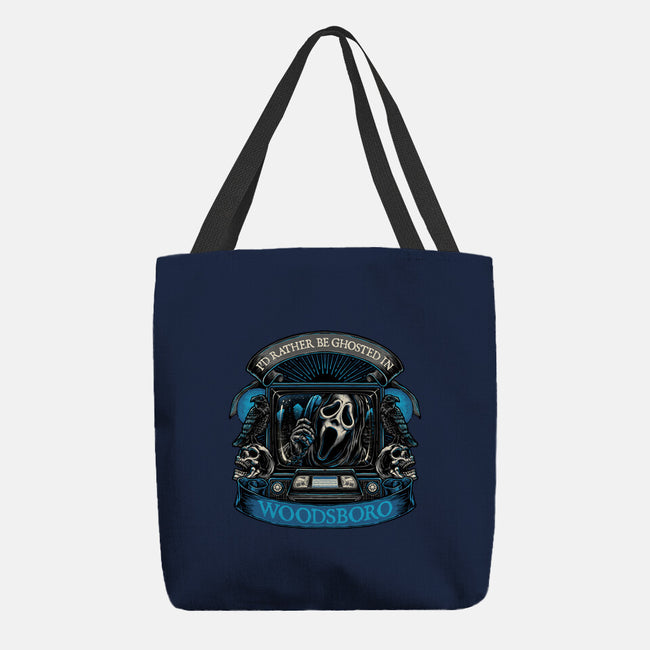 Ghosted In Woodsboro-None-Basic Tote-Bag-glitchygorilla
