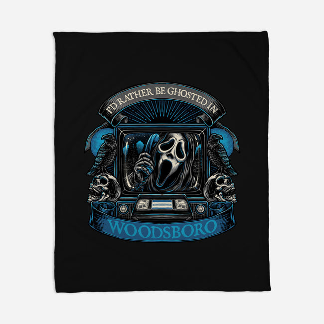 Ghosted In Woodsboro-None-Fleece-Blanket-glitchygorilla