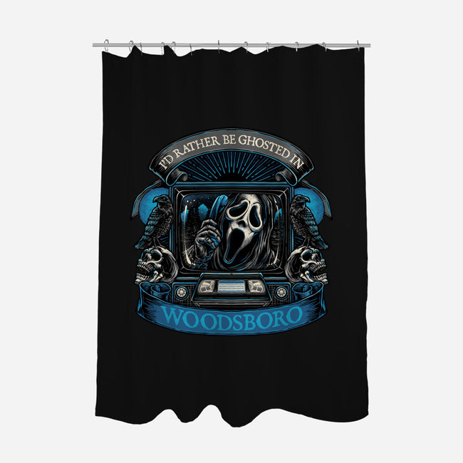 Ghosted In Woodsboro-None-Polyester-Shower Curtain-glitchygorilla