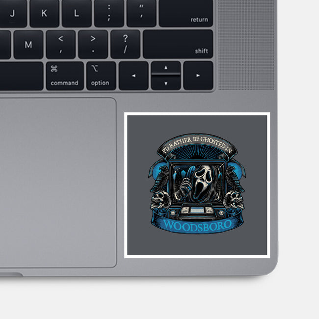 Ghosted In Woodsboro-None-Glossy-Sticker-glitchygorilla