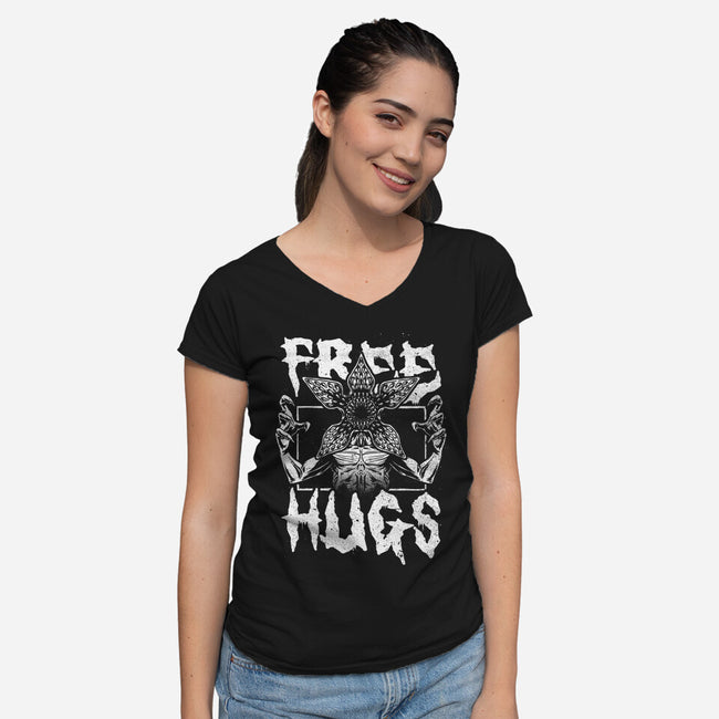 Dimensional Monster-Womens-V-Neck-Tee-Studio Mootant