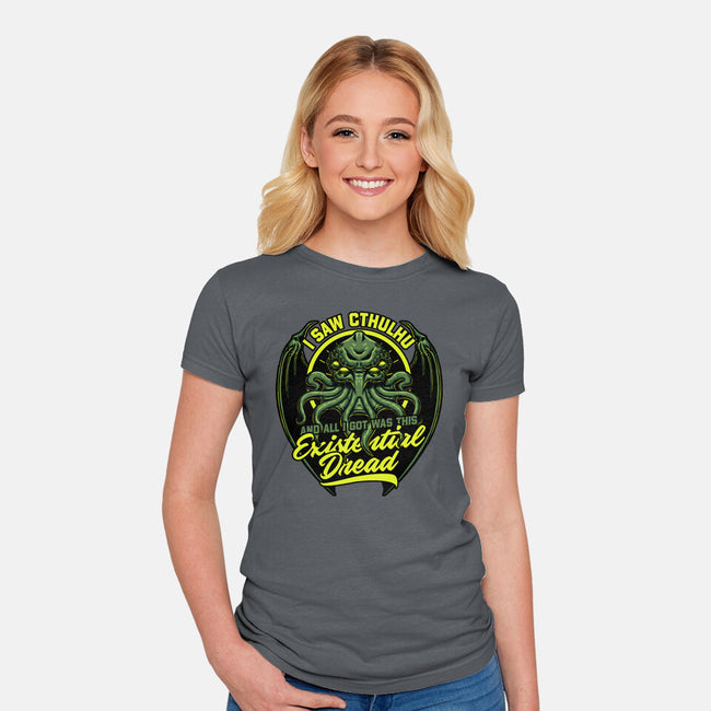 Horror Cthulhu Existential Dread-Womens-Fitted-Tee-Studio Mootant