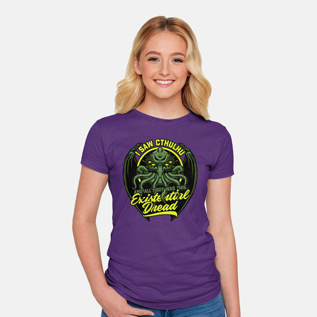 Horror Cthulhu Existential Dread-Womens-Fitted-Tee-Studio Mootant