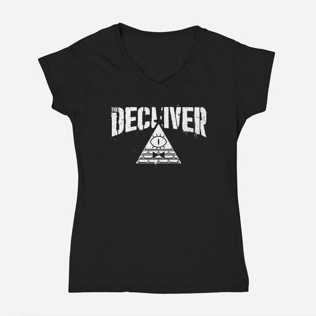 The Deceiver-Womens-V-Neck-Tee-Studio Mootant