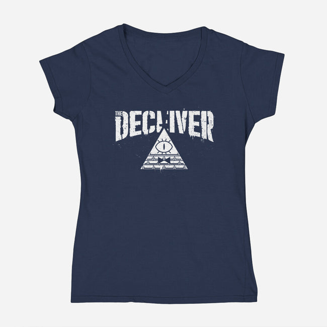 The Deceiver-Womens-V-Neck-Tee-Studio Mootant