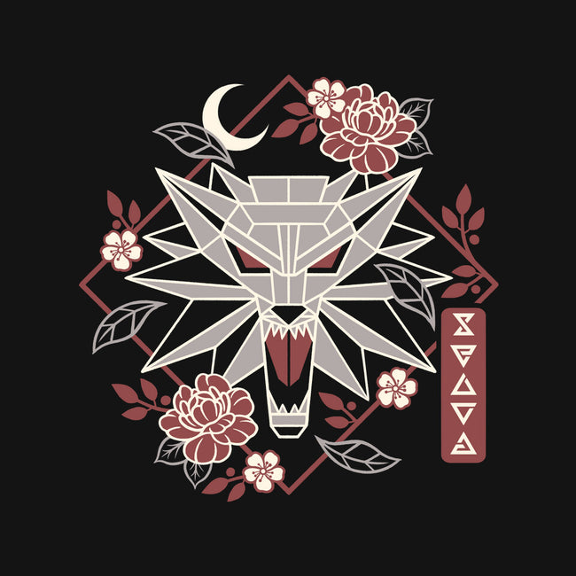 Geometric Wolf Medallion-Womens-Fitted-Tee-NemiMakeit