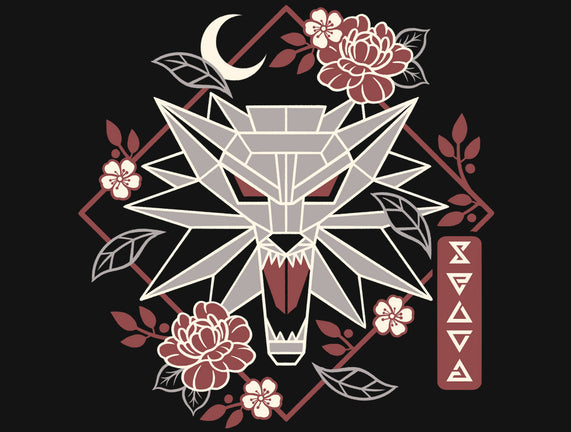 Geometric Wolf Medallion