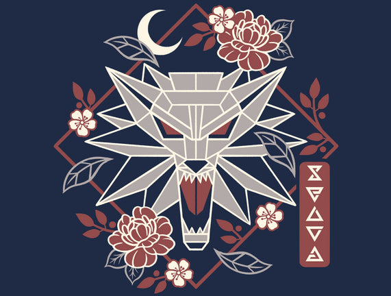 Geometric Wolf Medallion