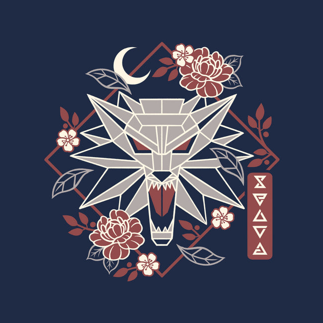 Geometric Wolf Medallion-Womens-Basic-Tee-NemiMakeit