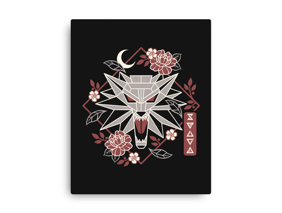 Geometric Wolf Medallion