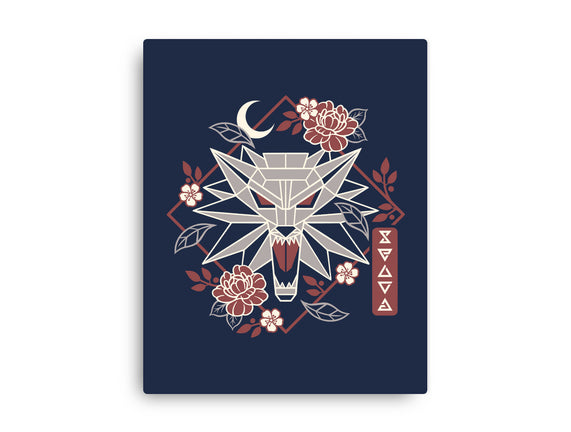 Geometric Wolf Medallion