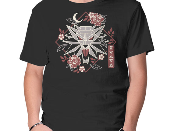 Geometric Wolf Medallion
