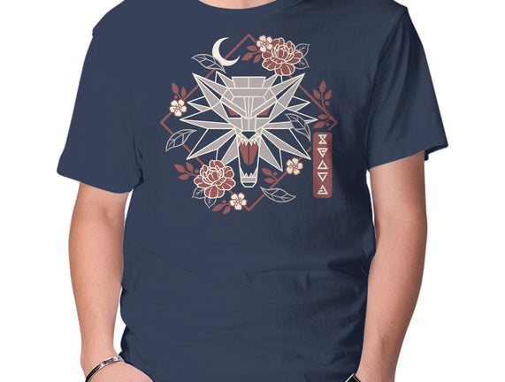 Geometric Wolf Medallion