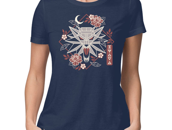 Geometric Wolf Medallion