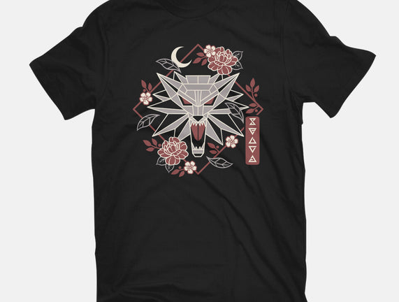 Geometric Wolf Medallion