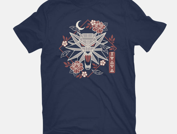 Geometric Wolf Medallion